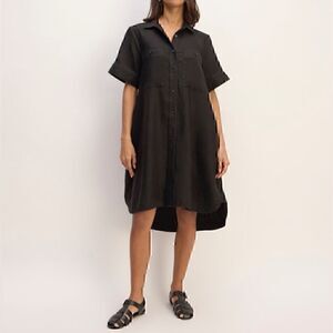 NEW Everlane The Daytripper Dress in Linen Black XS